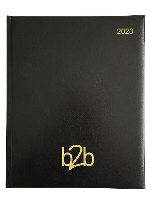Branded Promotional STRATA DELUXE MANAGEMENT DESK DIARY in Black from Concept Incentives