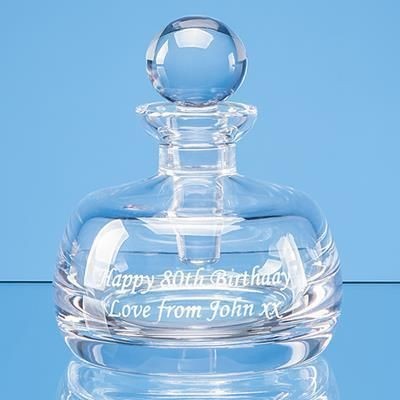 Branded Promotional 8CM LEAD CRYSTAL PERFUME BOTTLE & STOPPER Atomiser From Concept Incentives.