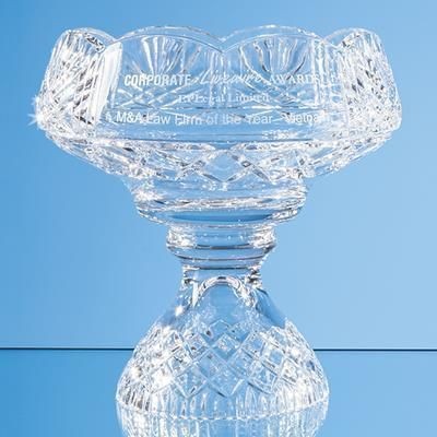 Branded Promotional 20CM LEAD CRYSTAL SCALLOPED FOOTED BOWL Bowl From Concept Incentives.