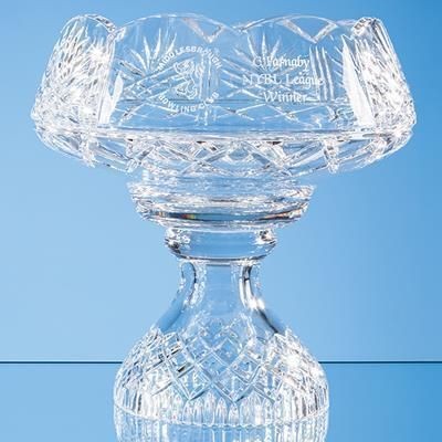 Branded Promotional 25CM LEAD CRYSTAL SCALLOPED FOOTED BOWL Bowl From Concept Incentives.