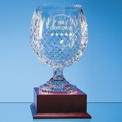 Branded Promotional 30CM LEAD CRYSTAL FOOTED PRESENTATION BOWL Bowl From Concept Incentives.