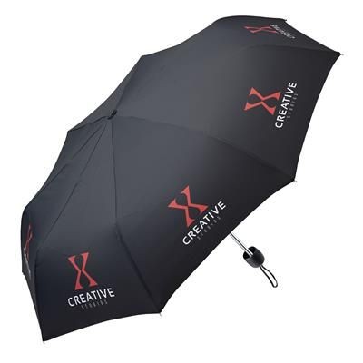 Branded Promotional SUSINO FOLDING MINI UMBRELLA in Black Umbrella From Concept Incentives.