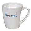 Branded Promotional SWAY CERAMIC POTTERY MUG in White Mug From Concept Incentives.