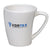 Branded Promotional SWAY CERAMIC POTTERY MUG in White Mug From Concept Incentives.