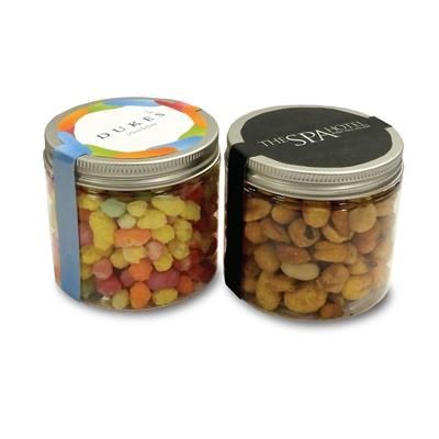 Branded Promotional LARGE CLEAR TRANSPARENT SWEETS POT Sweets From Concept Incentives.