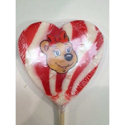 Branded Promotional LARGE SWIRLY HEART SHAPE LOLLIPOP Lollipop From Concept Incentives.