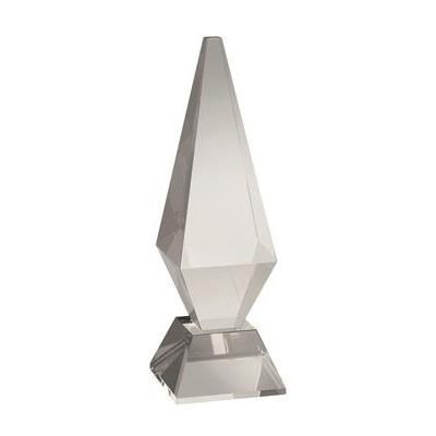 Branded Promotional LARGE OPTICAL CRYSTAL CHUNKY DIAMOND AWARD ON BASE Award From Concept Incentives.