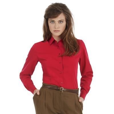 Branded Promotional B&C LADIES SMART LONG SLEEVE SHIRT Shirt From Concept Incentives.