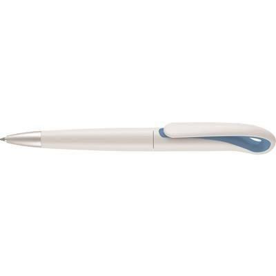 Branded Promotional SWAN BALL PEN in Light Blue Pen From Concept Incentives.