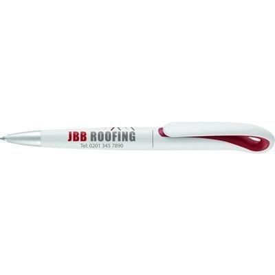 Branded Promotional SWAN BALL PEN in Red Pen From Concept Incentives.