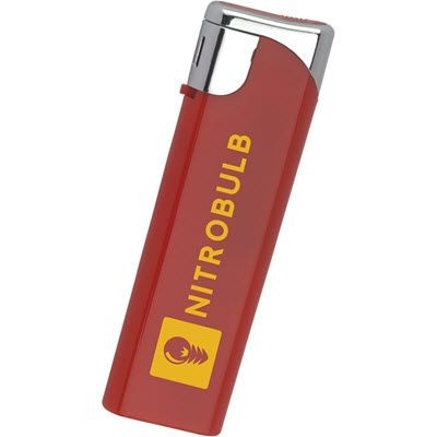 Branded Promotional SWISH LIGHTER in Red Lighter From Concept Incentives.