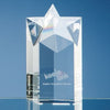Branded Promotional 15CM OPTICAL CRYSTAL GLASS STAR COLUMN AWARD Award From Concept Incentives.