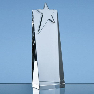 Branded Promotional 21CM OPTICAL GLASS STAR RECTANGULAR AWARD Award From Concept Incentives.