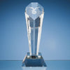 Branded Promotional 26CM OPTICAL CRYSTAL GLASS SLOPED FACET AWARD Award From Concept Incentives.