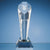 Branded Promotional 26CM OPTICAL CRYSTAL GLASS SLOPED FACET AWARD Award From Concept Incentives.