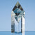 Branded Promotional OPTICAL CRYSTAL GLASS SLOPING DIAMOND AWARD Award From Concept Incentives.