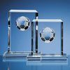 Branded Promotional 19CM OPTICAL GLASS FOOTBALL RECTANGULAR AWARD Award From Concept Incentives.
