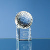 Branded Promotional 5CM OPTICAL GLASS GOLF BALL ON CLEAR TRANSPARENT BASE AWARD Award From Concept Incentives.