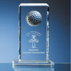 Branded Promotional 24CM OPTICAL GLASS GOLF BALL RECTANGULAR AWARD Award From Concept Incentives.