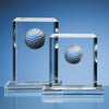 Branded Promotional 19CM OPTICAL GLASS GOLF BALL RECTANGULAR AWARD Award From Concept Incentives.