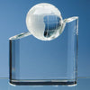 Branded Promotional 18CM OPTICAL CRYSTAL GLASS GLOBE MOUNTAIN AWARD Award From Concept Incentives.