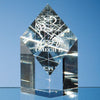 Branded Promotional 13CM OPTICAL CRYSTAL GLASS DIAMOND AWARD Award From Concept Incentives.