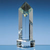 Branded Promotional 23CM OPTICAL CRYSTAL GLASS DIAMOND AWARD Award From Concept Incentives.