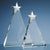 Branded Promotional 25CM OPTICAL GLASS TRIANGULAR AWARD with Silver Star Award From Concept Incentives.