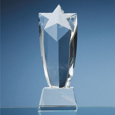 Branded Promotional OPTICAL CRYSTAL GLASS STARBURST AWARD Award From Concept Incentives.