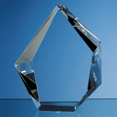 Branded Promotional 17CM OPTICAL CRYSTAL GLASS FACET ICEBERG AWARD Award From Concept Incentives.