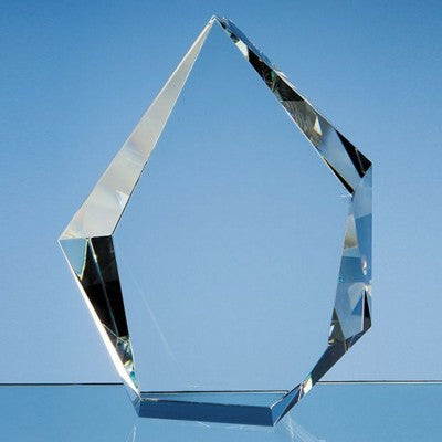 Branded Promotional 20CM OPTICAL CRYSTAL GLASS FACET ICEBERG AWARD Award From Concept Incentives.