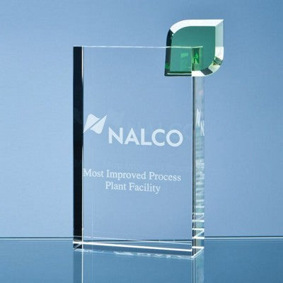 Branded Promotional 17CM OPTIC SINGLE LEAF ECO EXCELLENCE AWARD Award From Concept Incentives.