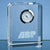 Branded Promotional 8CM OPTICAL CRYSTAL BEVEL EDGE RECTANGULAR CLOCK Clock From Concept Incentives.