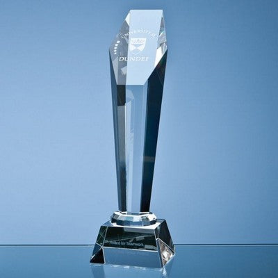 Branded Promotional 28CM OPTICAL CRYSTAL HEXAGON COLUMN AWARD Award From Concept Incentives.