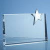 Branded Promotional 20CM OPTIC HORIZONTAL RECTANGULAR with Silver Star Award From Concept Incentives.
