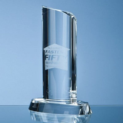 Branded Promotional 20CM OPTICAL CRYSTAL OVAL COLUMN AWARD Award From Concept Incentives.