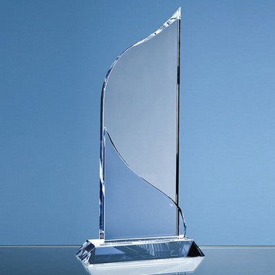 Branded Promotional 28CM OPTICAL CRYSTAL GRAND BLEU AWARD Award From Concept Incentives.