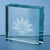 Branded Promotional 5CM JADE GLASS SQUARE PAPERWEIGHT Paperweight From Concept Incentives.