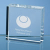 Branded Promotional 5CM OPTICAL CRYSTAL SQUARE PAPERWEIGHT Paperweight From Concept Incentives.