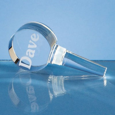 Branded Promotional OPTICAL CRYSTAL GLASS BOTTLE STOPPER Bottle Stopper From Concept Incentives.