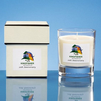 Branded Promotional PERSONALISED SCENTED HOME CANDLE Candle From Concept Incentives.