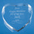 Branded Promotional OPTICAL CRYSTAL CLEAR TRANSPARENT HEART GLASS PAPERWEIGHT Paperweight From Concept Incentives.