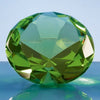 Branded Promotional OPTICAL CRYSTAL GREEN DIAMOND GLASS PAPERWEIGHT Paperweight From Concept Incentives.