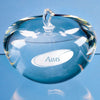 Branded Promotional OPTICAL CRYSTAL CLEAR TRANSPARENT GLASS APPLE PAPERWEIGHT Paperweight From Concept Incentives.