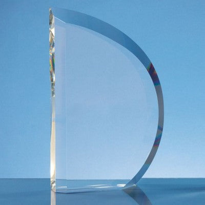 Branded Promotional OPTICAL CRYSTAL GLASS FACET CURVE AWARD Award From Concept Incentives.