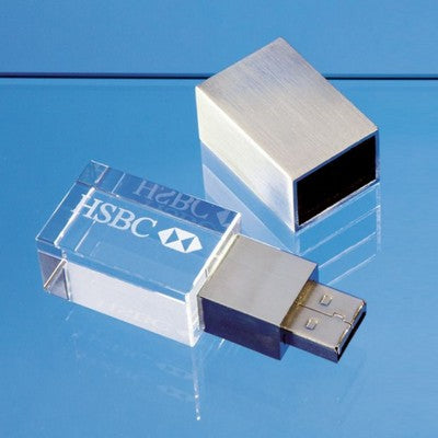 Branded Promotional OPTICAL CRYSTAL GLASS MEMORY STICK Memory Stick USB From Concept Incentives.