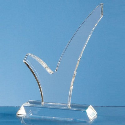Branded Promotional OPTICAL CRYSTAL GLASS TICK AWARD Award From Concept Incentives.