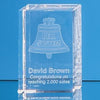 Branded Promotional 3D ENGRAVED OPTICAL CRYSTAL RECTANGULAR PAPERWEIGHT Paperweight From Concept Incentives.