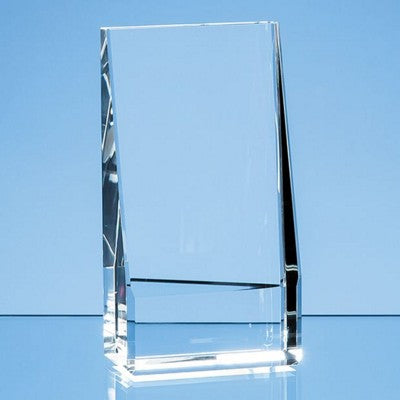 Branded Promotional 20CM OPTICAL CRYSTAL VERTICAL SLOPE AWARD Award From Concept Incentives.