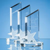 Branded Promotional 22CM OPTICAL CRYSTAL PEAK AWARD with Frosted Star Award From Concept Incentives.